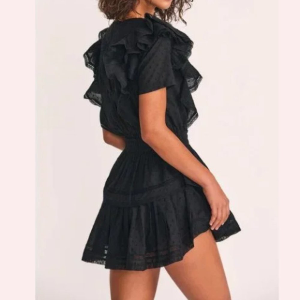 LoveShackFancy Natasha Dress in Black XS